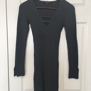 Dynamite grey bodycon knit dress size xs